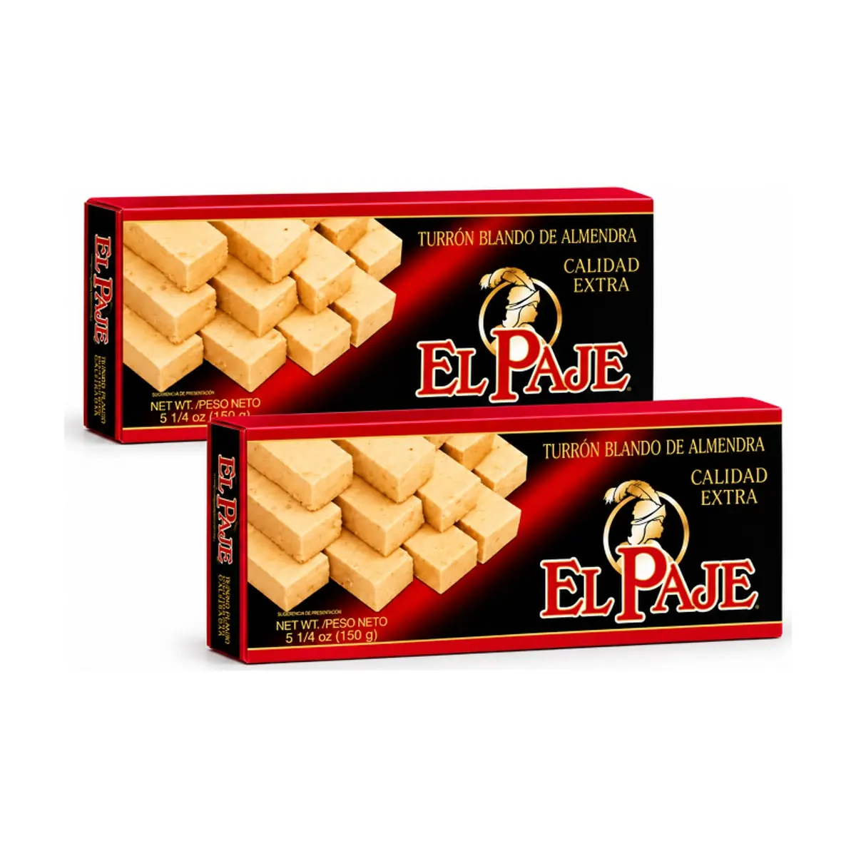 Turrón blando de almendra de calidad extra El Paje (2 x 150 g / 5.29 oz)