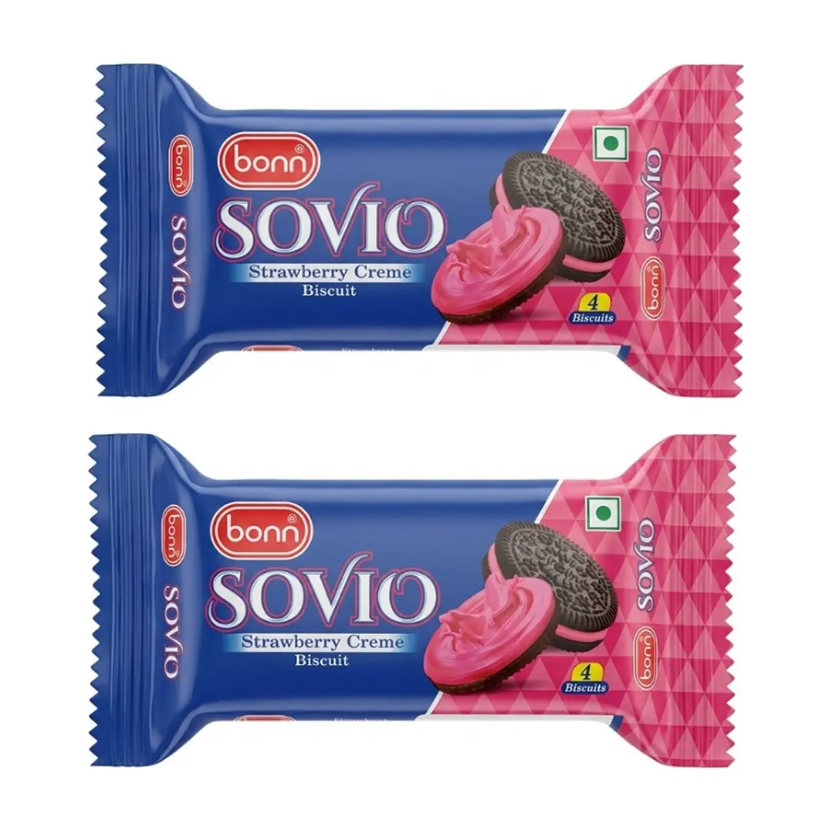Galletas Sovio con crema de fresa Bonn (2 x 30 g / 1.06 oz)