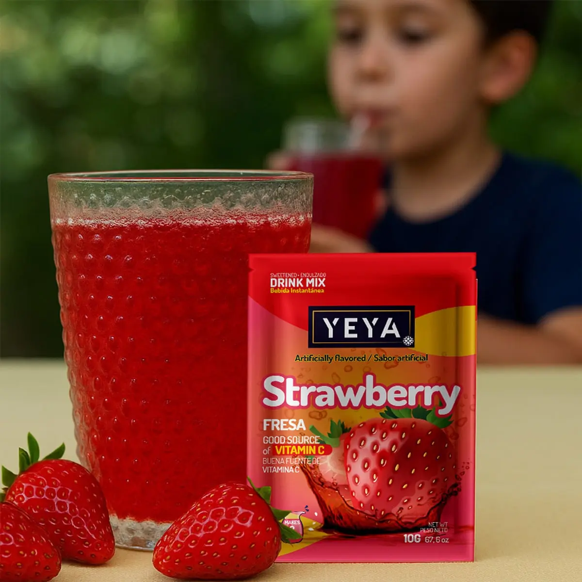Refresco instantáneo sabor fresa YEYA (10 g) - Thumbnail 4