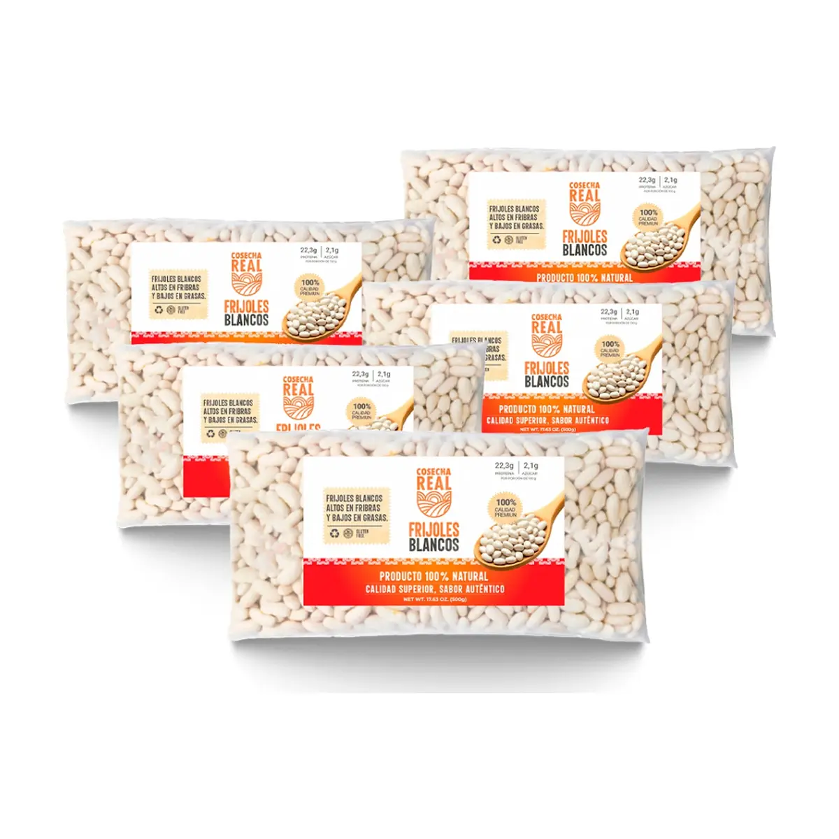 Frijoles blancos Cosecha Real (5 x 500 g / 1.1 lb)