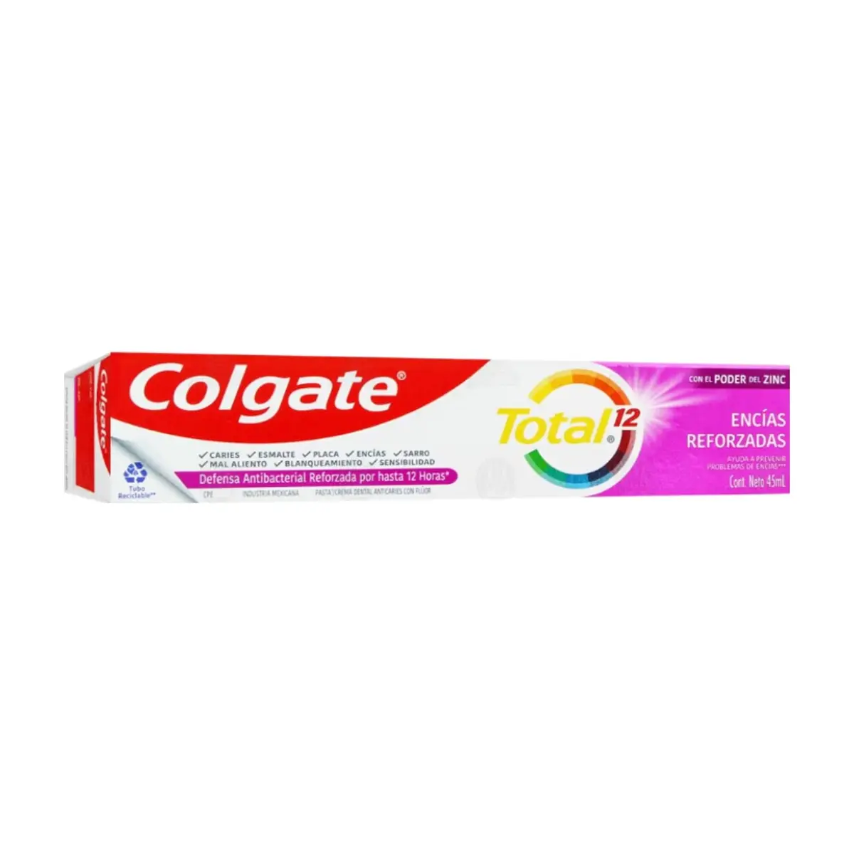 Pasta dental encías reforzadas Colgate total 12 (45 ml) - Thumbnail 8