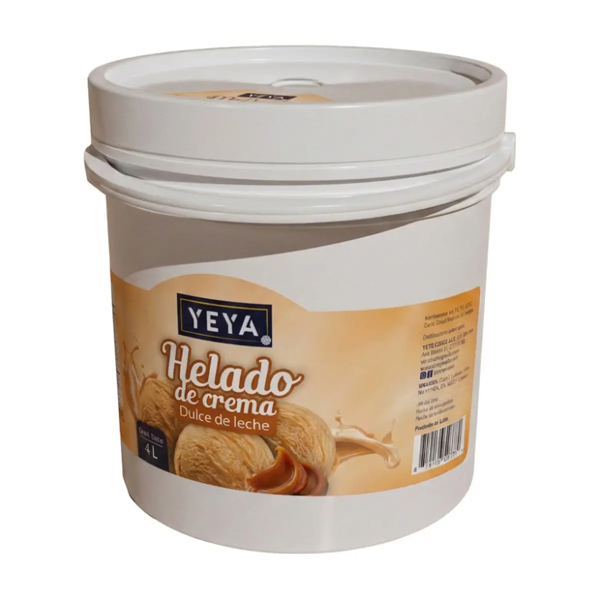 Helado de crema sabor dulce de leche YEYA (4 L) - Thumbnail 2