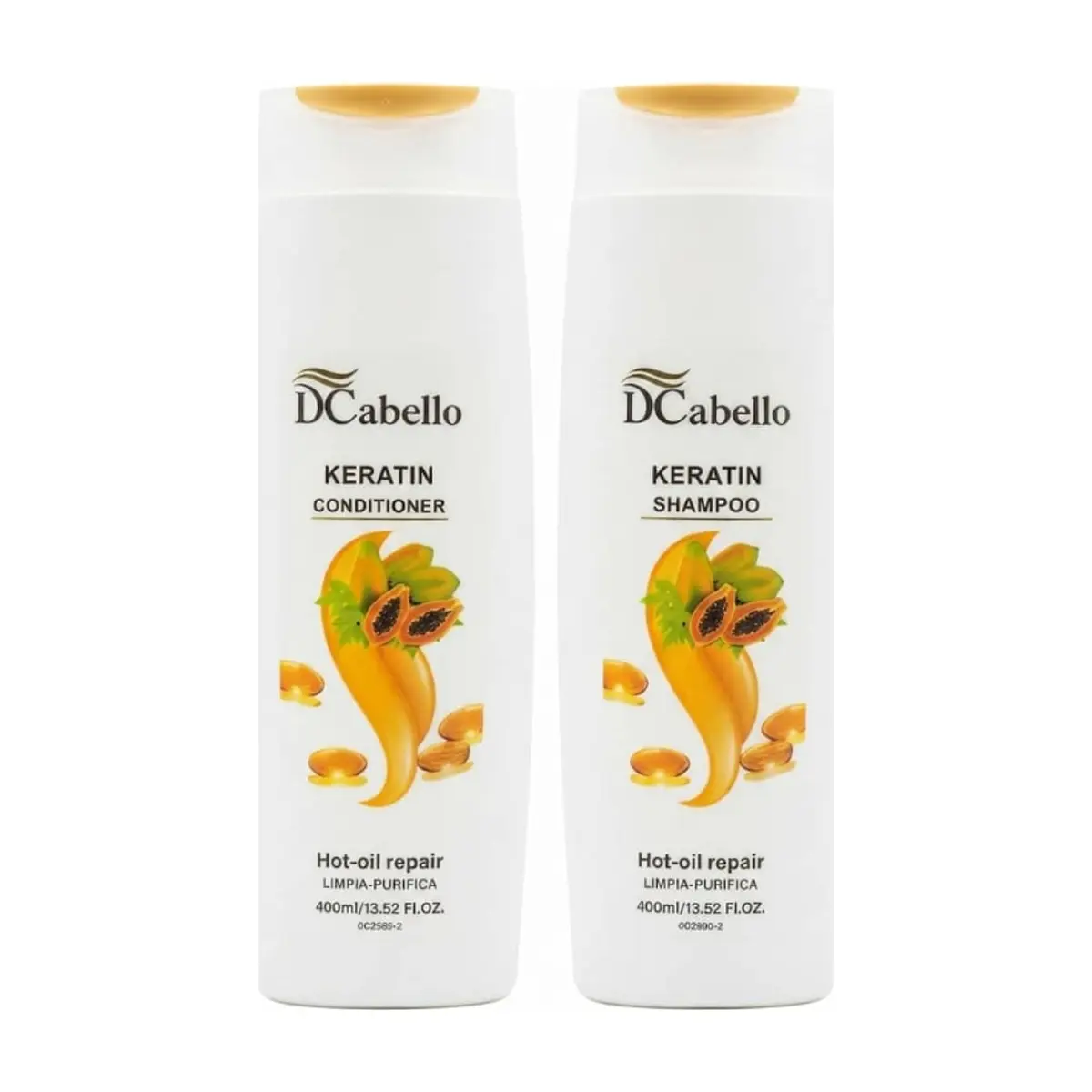 Juego de champú y acondicionador a base de keratina DCabello (2 x 400 ml)