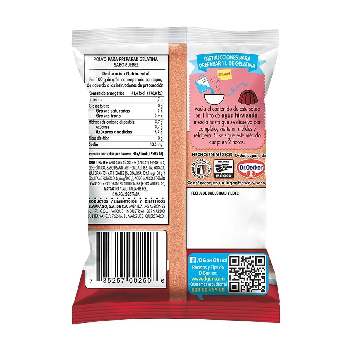 Gelatina con agua sabor jerez D'Gari (120 g / 4.23 oz) - Thumbnail 3
