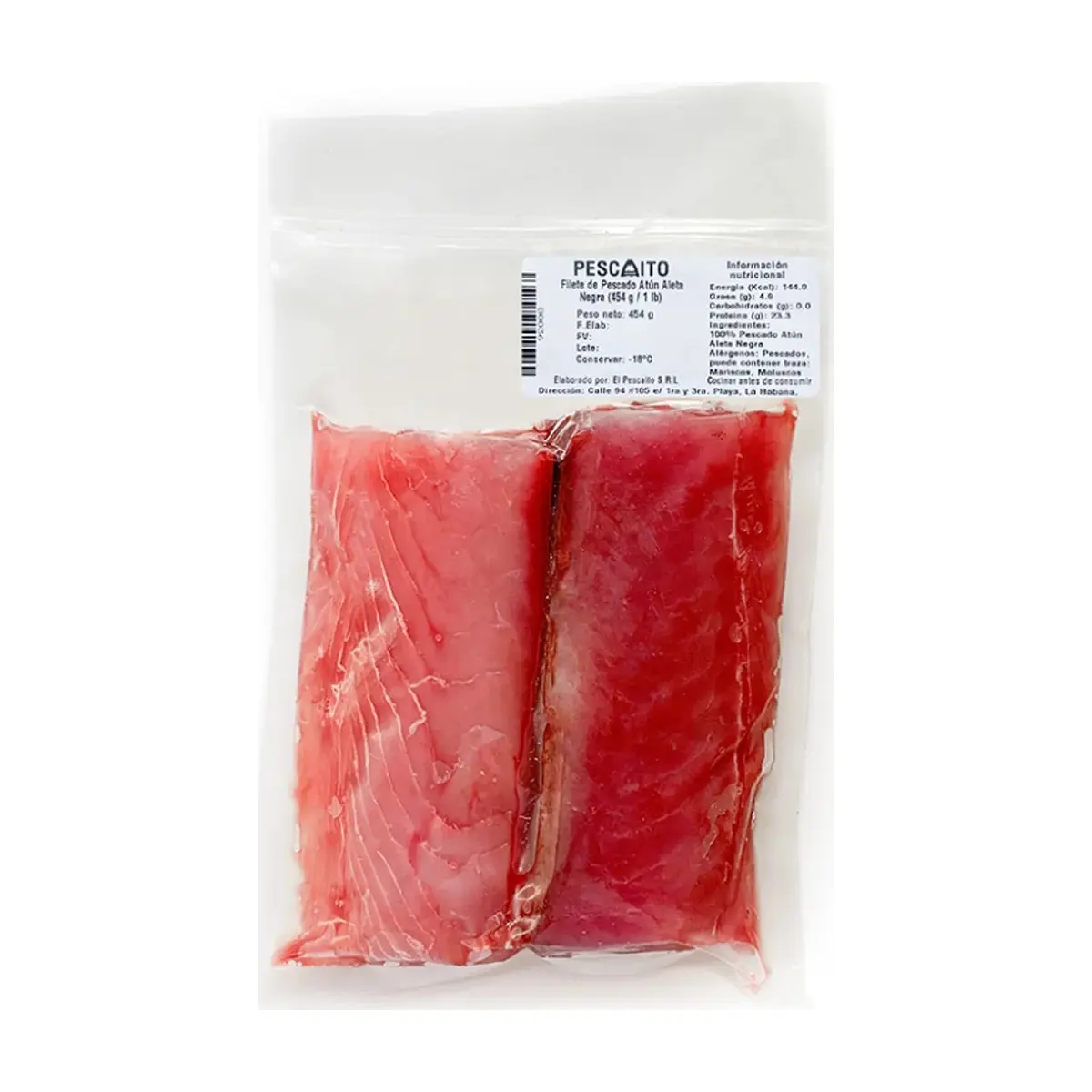 Filete de pescado Atún aleta negra Pescaito (1Lb) - Imagen 1