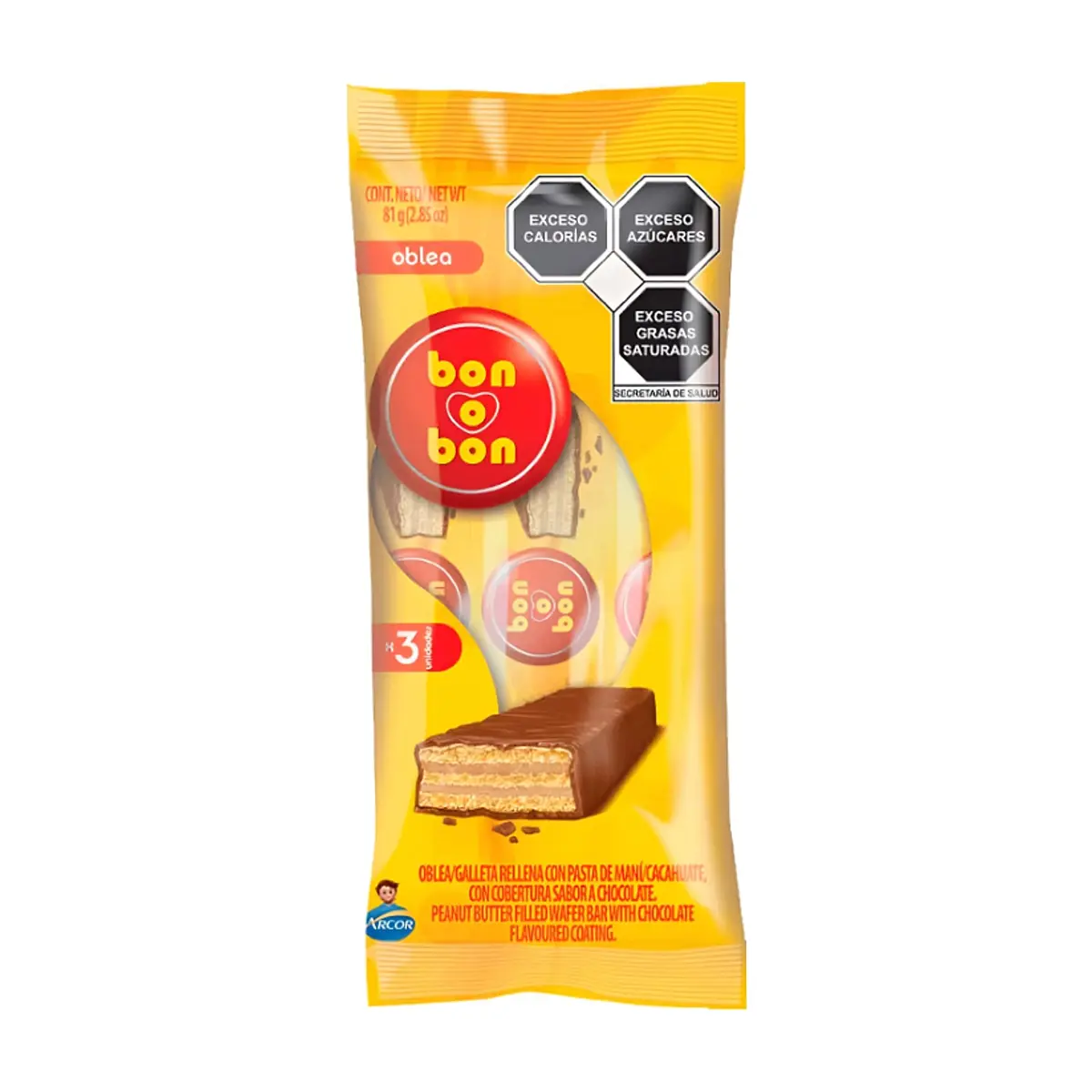 Galletas rellena con pasta de maní y cobertura de chocolate Bon o Bon (81 g / 2.85 oz) - Thumbnail 5