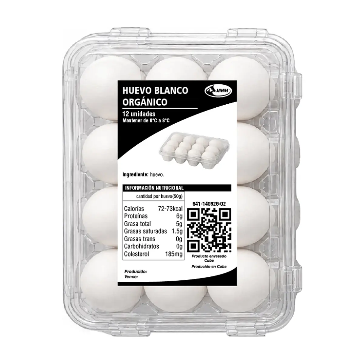 Huevos blancos orgánicos Jimm (12 U)