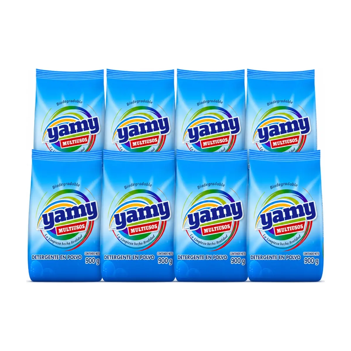 Detergente en polvo multiusos Yamy (8 x 900 g / 1.98 lb)