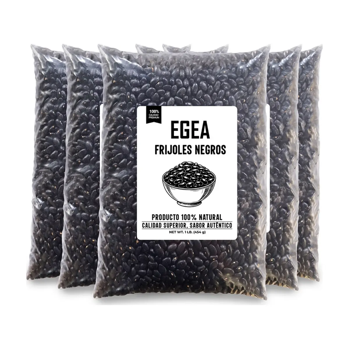 Frijoles negros EGEA (5 x 454 g / 1 lb)