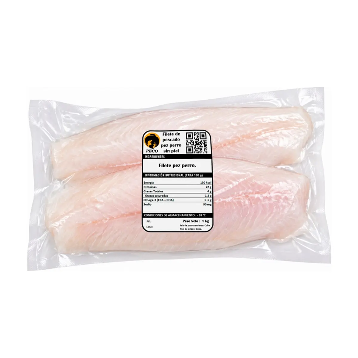 Filete de pescado pez perro sin piel Peco (1 kg / 2.2 lb) - Thumbnail 2