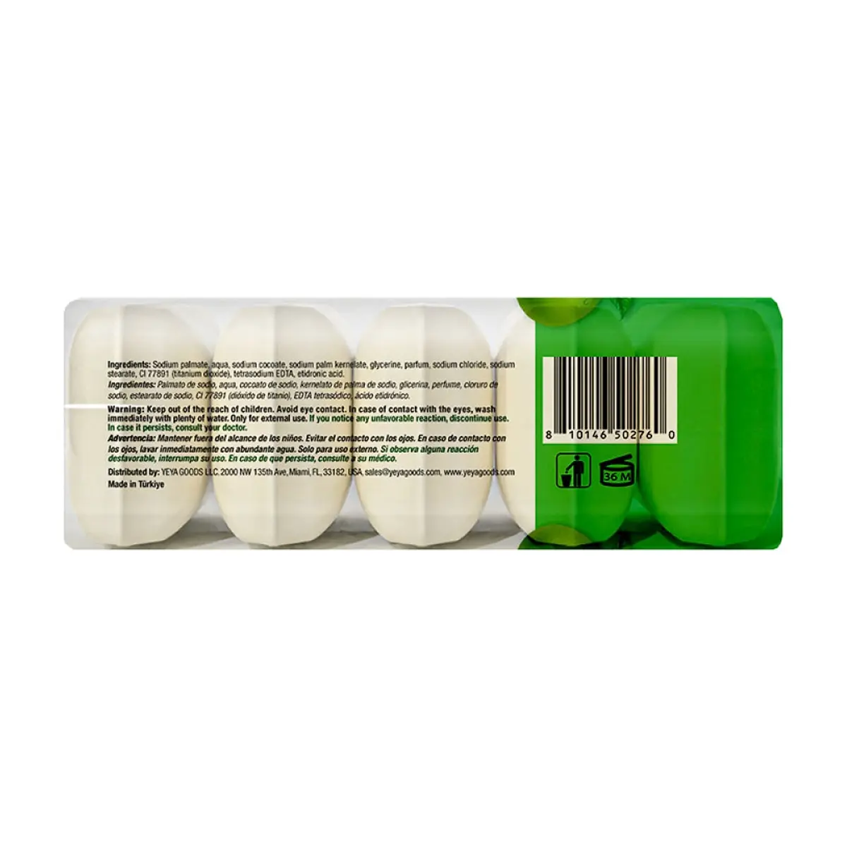 Jabón de tocador de manzana YEYA (5 x 60 g / 2.12 oz) - Miniatura 2