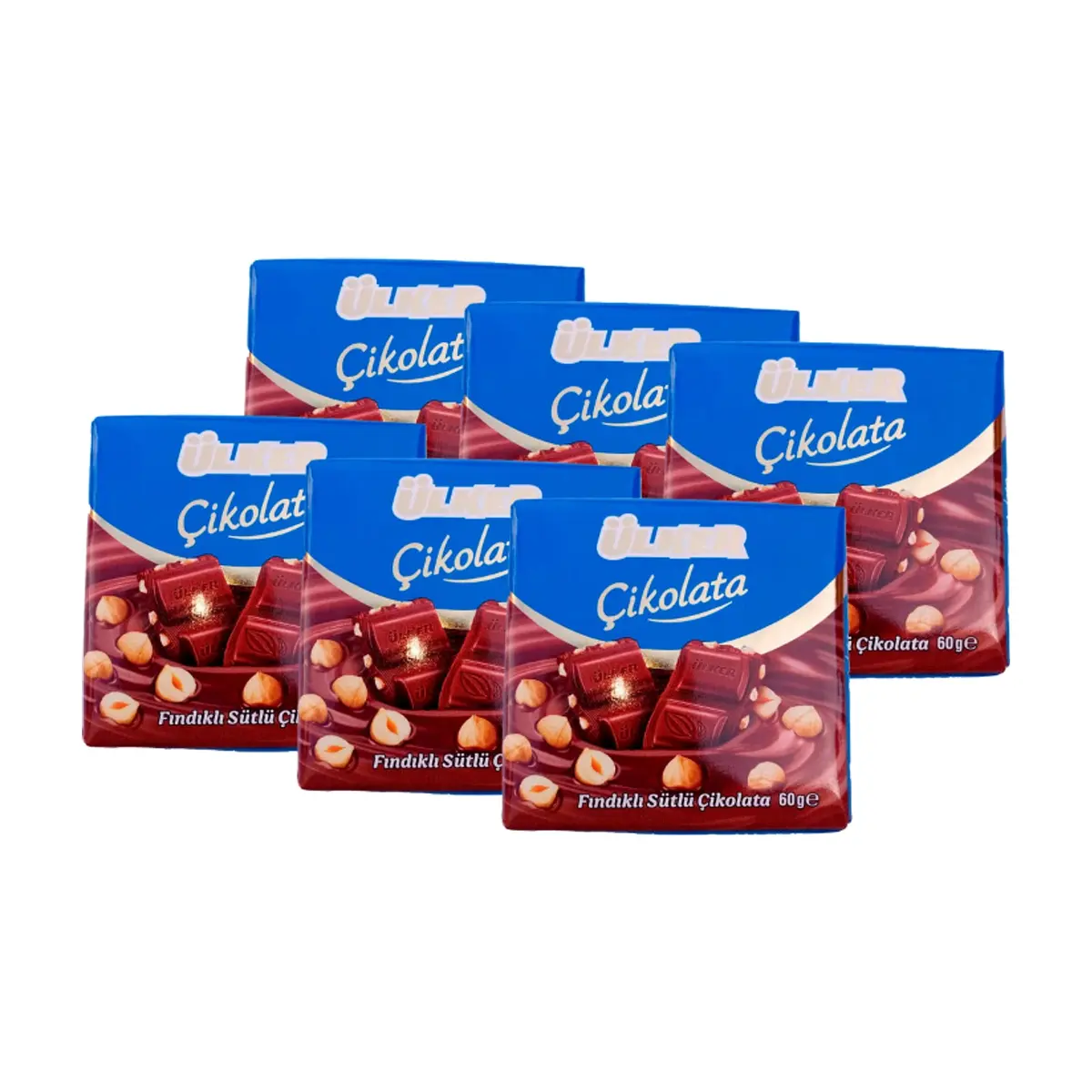 Barras de Chocolate con avellanas Ülker (6 x  60g / 2.13 Oz)