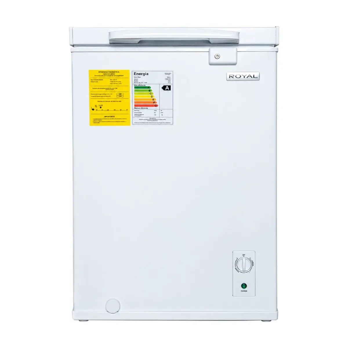 Congelador horizontal de 3.5 pies cúbicos (99 L) color blanco Royal RFH35 - Imagen 1