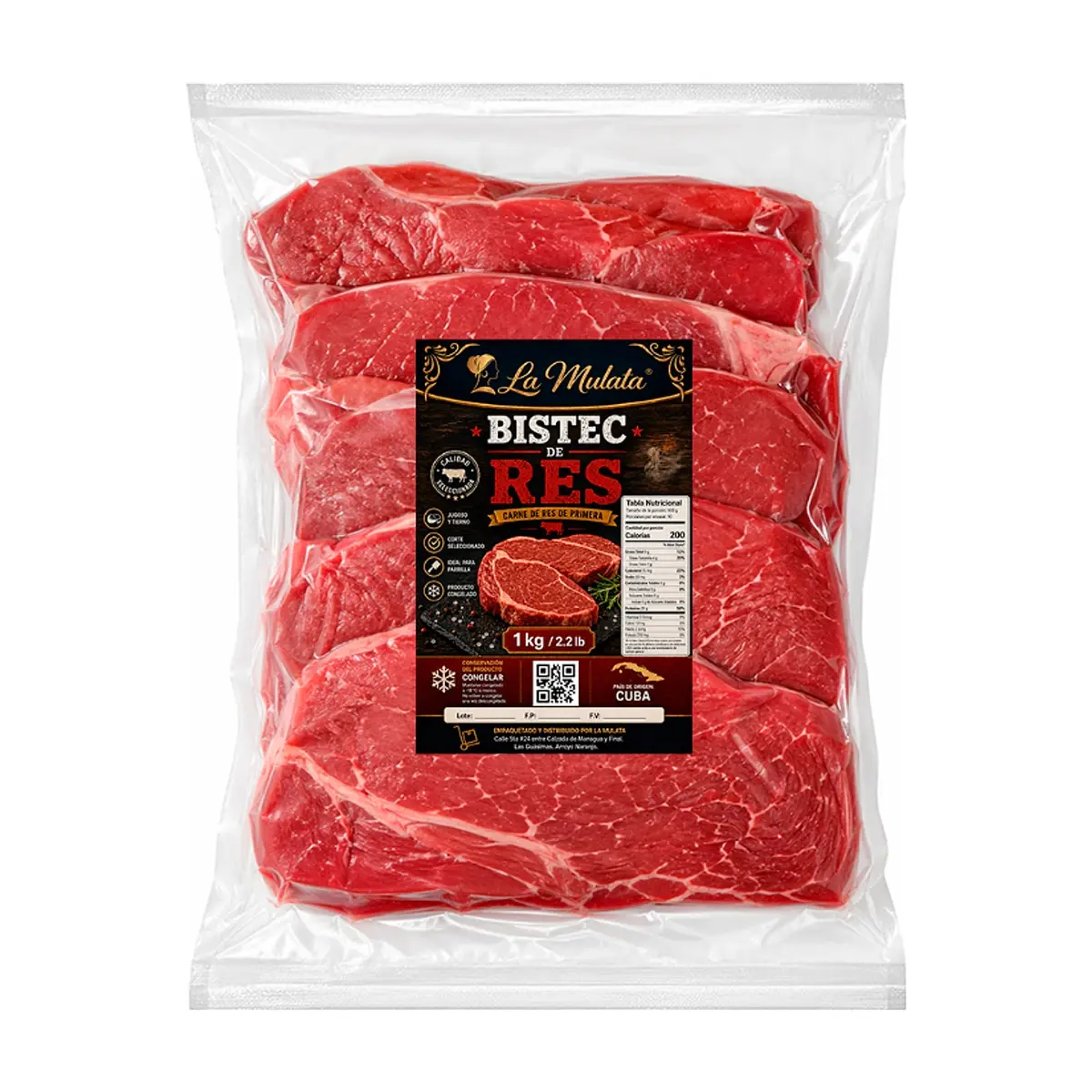 Bistec de res La Mulata (1 kg / 2.2 lb) - Miniatura 1