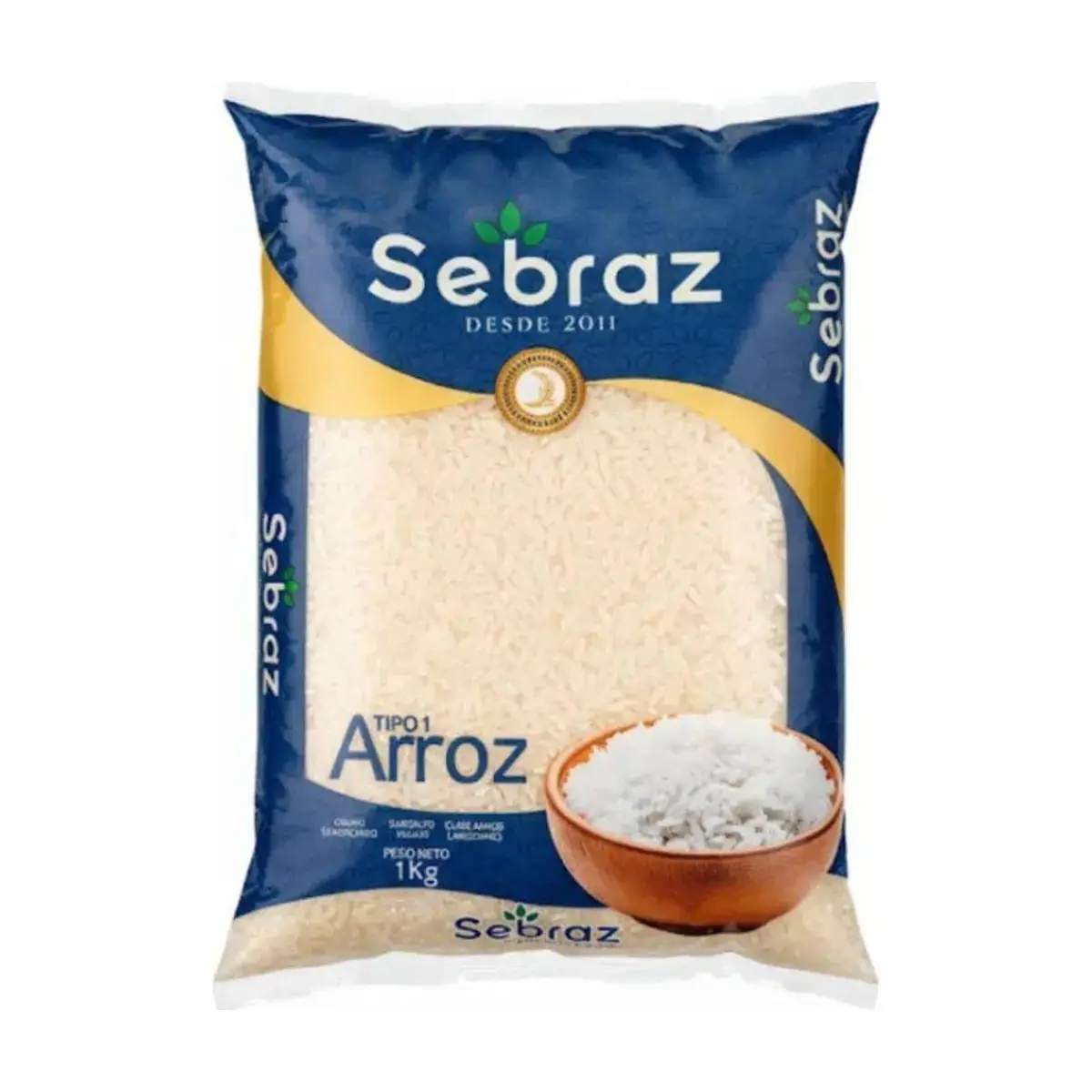 Arroz tipo 1 Sebraz (1 kg / 2.2 lb)