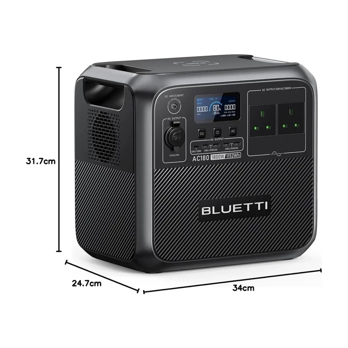 Estación de energía portátil 1800 W 1152 Wh Bluetti AC180 - Thumbnail 2