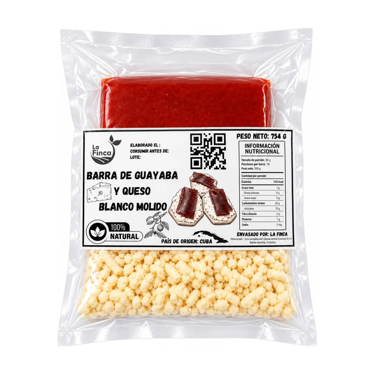 Barra de guayaba y queso blanco molido La Finca (754 g / 1.66 lb) - Miniatura 4