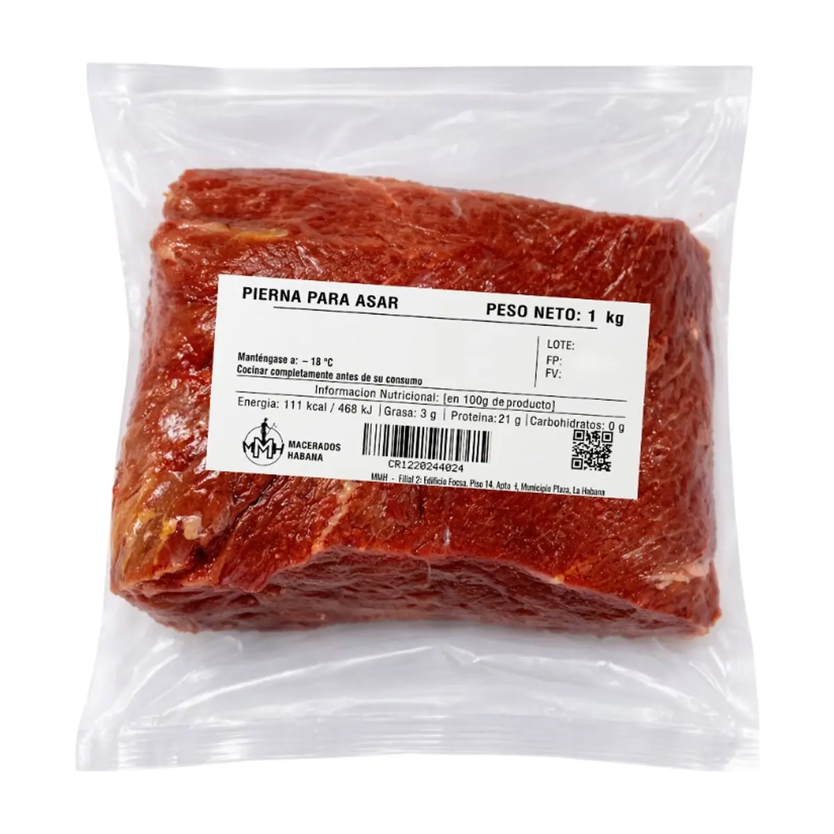 Pierna de res para asar Macerados Habana (1 kg / 2.2 lb)