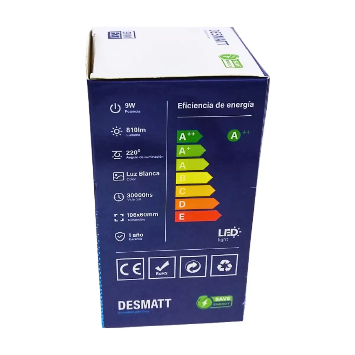 Bombillo LED - 9 W - Desmatt - Thumbnail 3