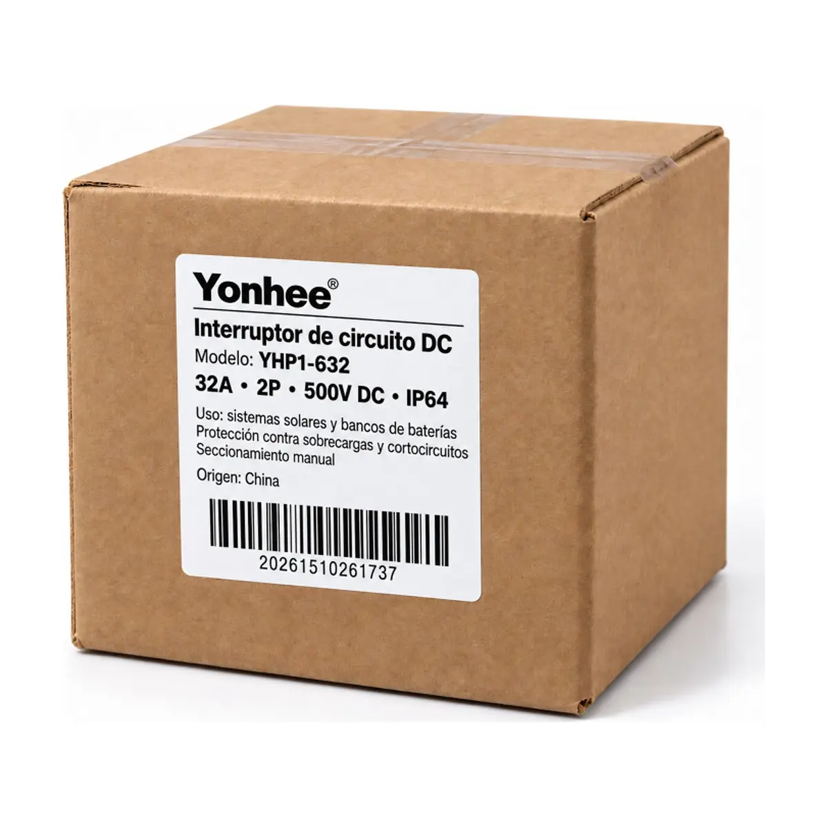Interruptor de circuito DC 32A 2P 500V con caja IP64 Yonhee - Miniatura 4