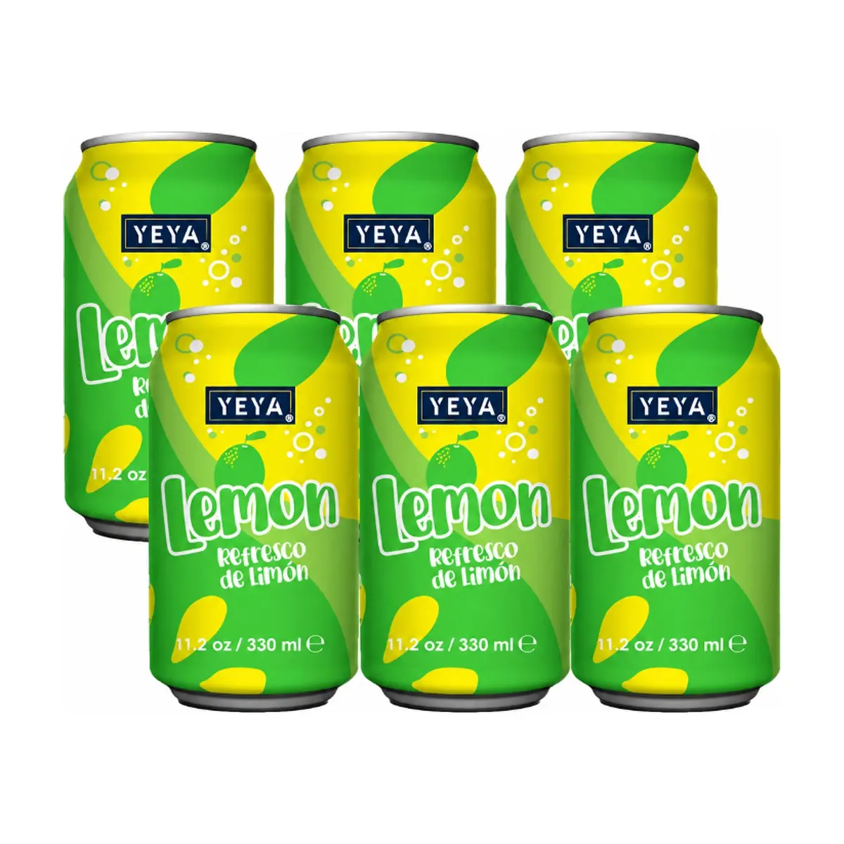 Refresco gaseado de limón YEYA (6 x 330 ml / 11.2 fl oz)
