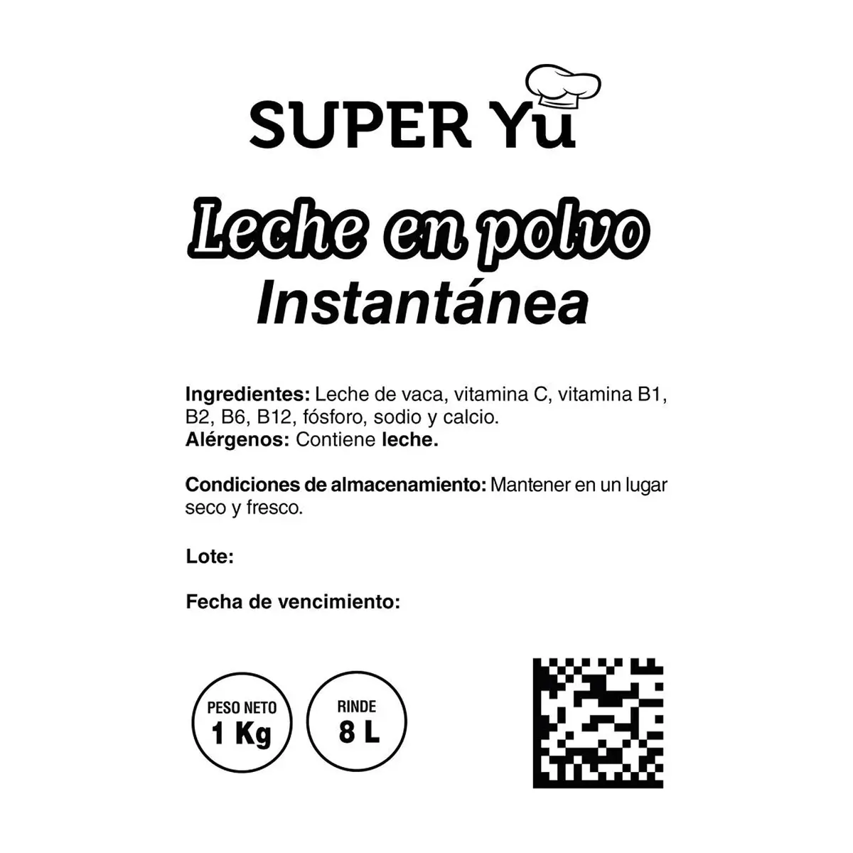 Leche en polvo instantánea Super Yu (1 kg / 2.2 lb) - Miniatura 3