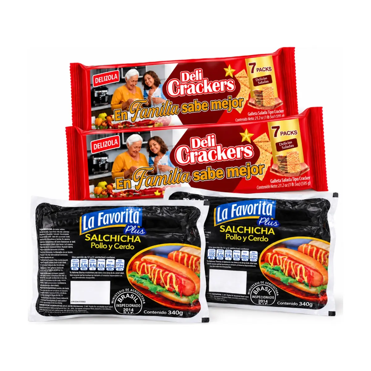 Galletas saladas + Salchicha - Imagen 1