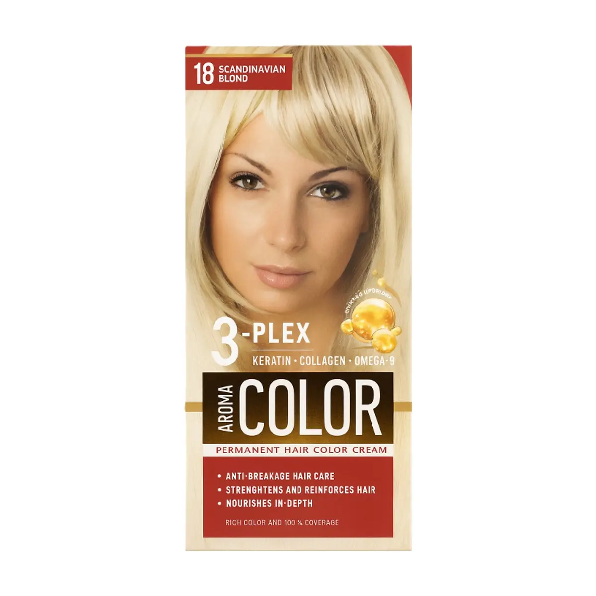 Tinte en crema para el cabello No. 18 Rubio Escandinavo Aroma Color