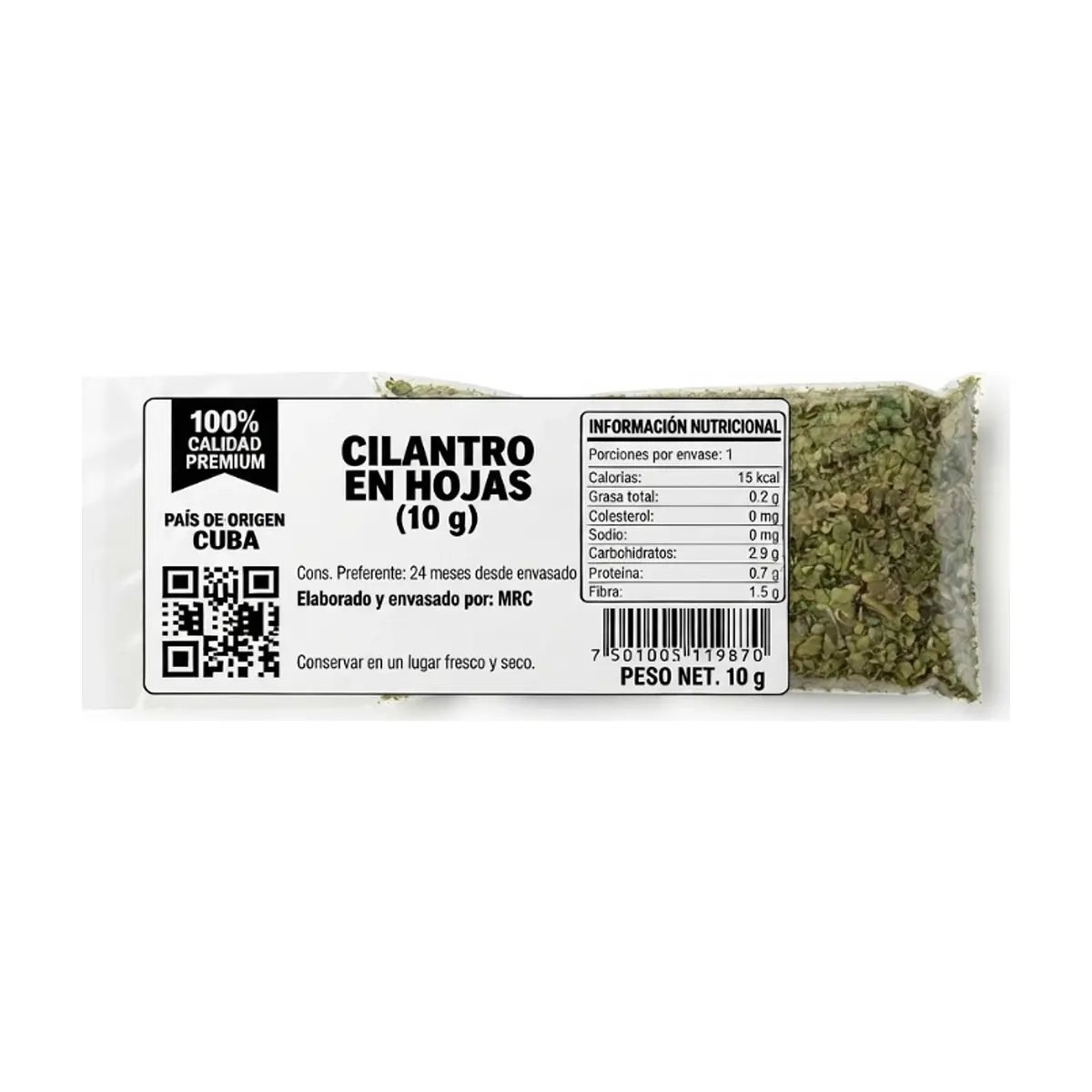 Cilantro en hojas MRC (10 g)