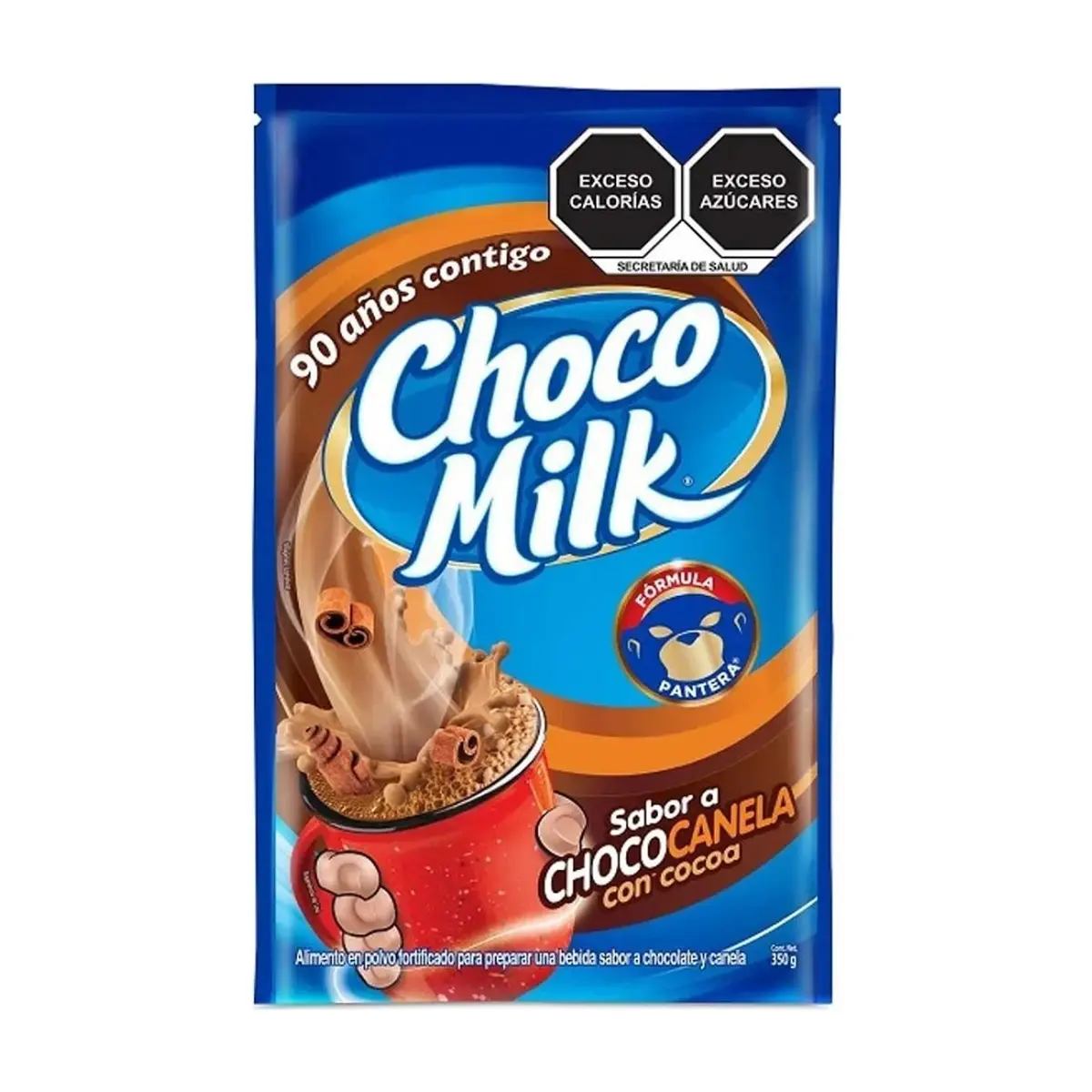 Alimento en polvo fortificado para preparar una bebida sabor a chocolate y canela Choco Milk (350 g / 12.35 oz)