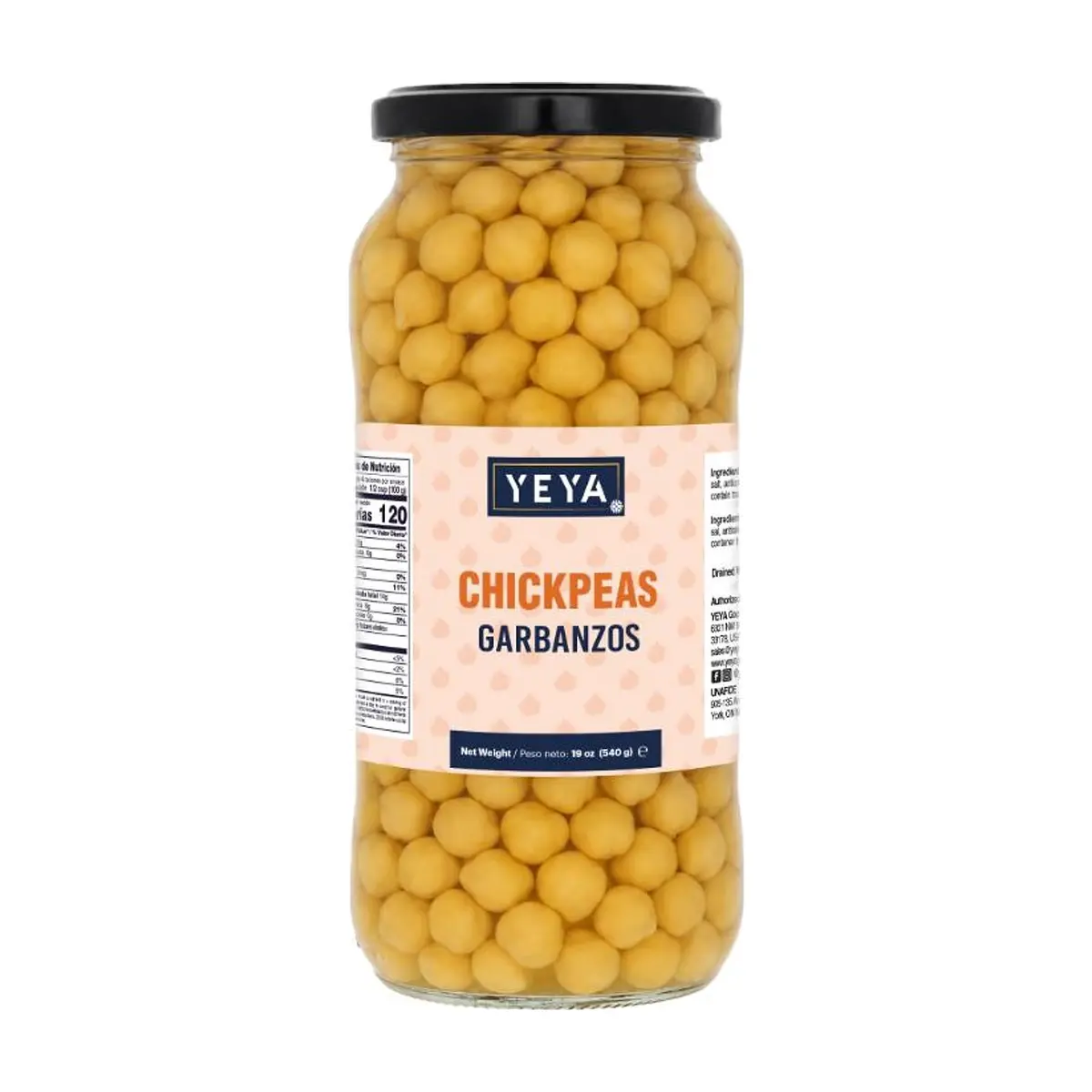 Garbanzos cocidos YEYA (540 g / 19 oz)