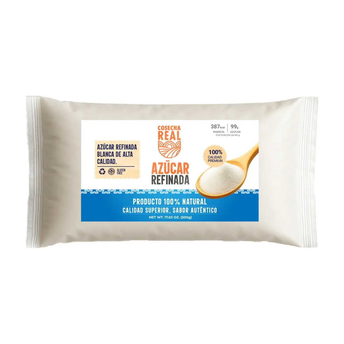 Azúcar blanca refinada Cosecha Real (500 g / 1.1 lb)