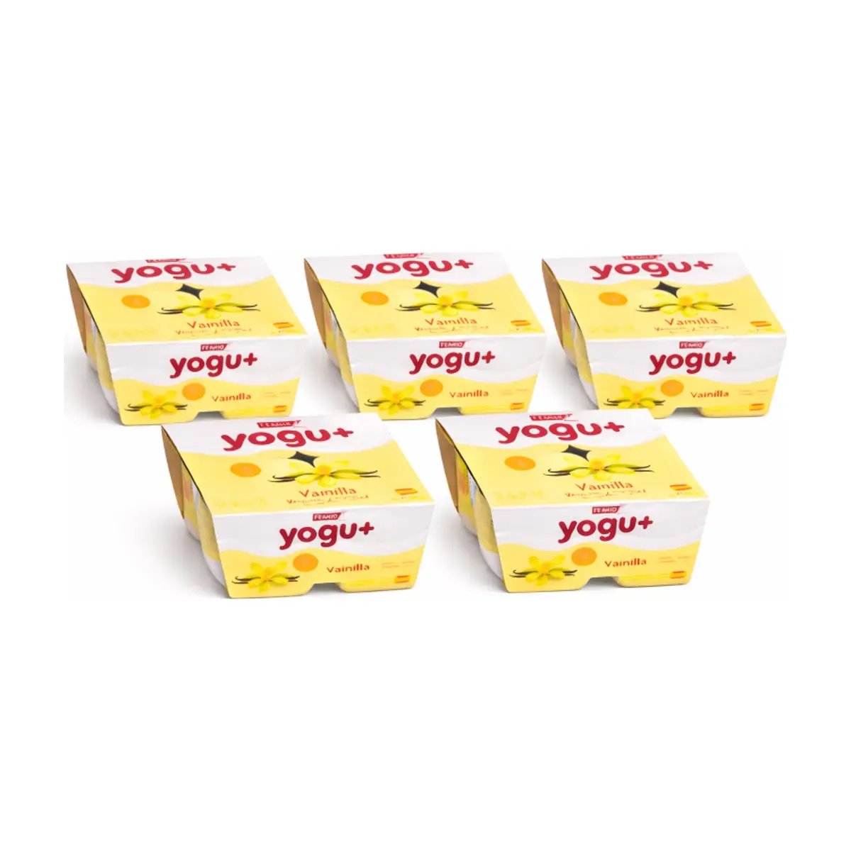 Yogur pasteurizado sabor a vainilla Yogu+ Feiraco (20 x 125 g / 4.40 oz) - Miniatura 1