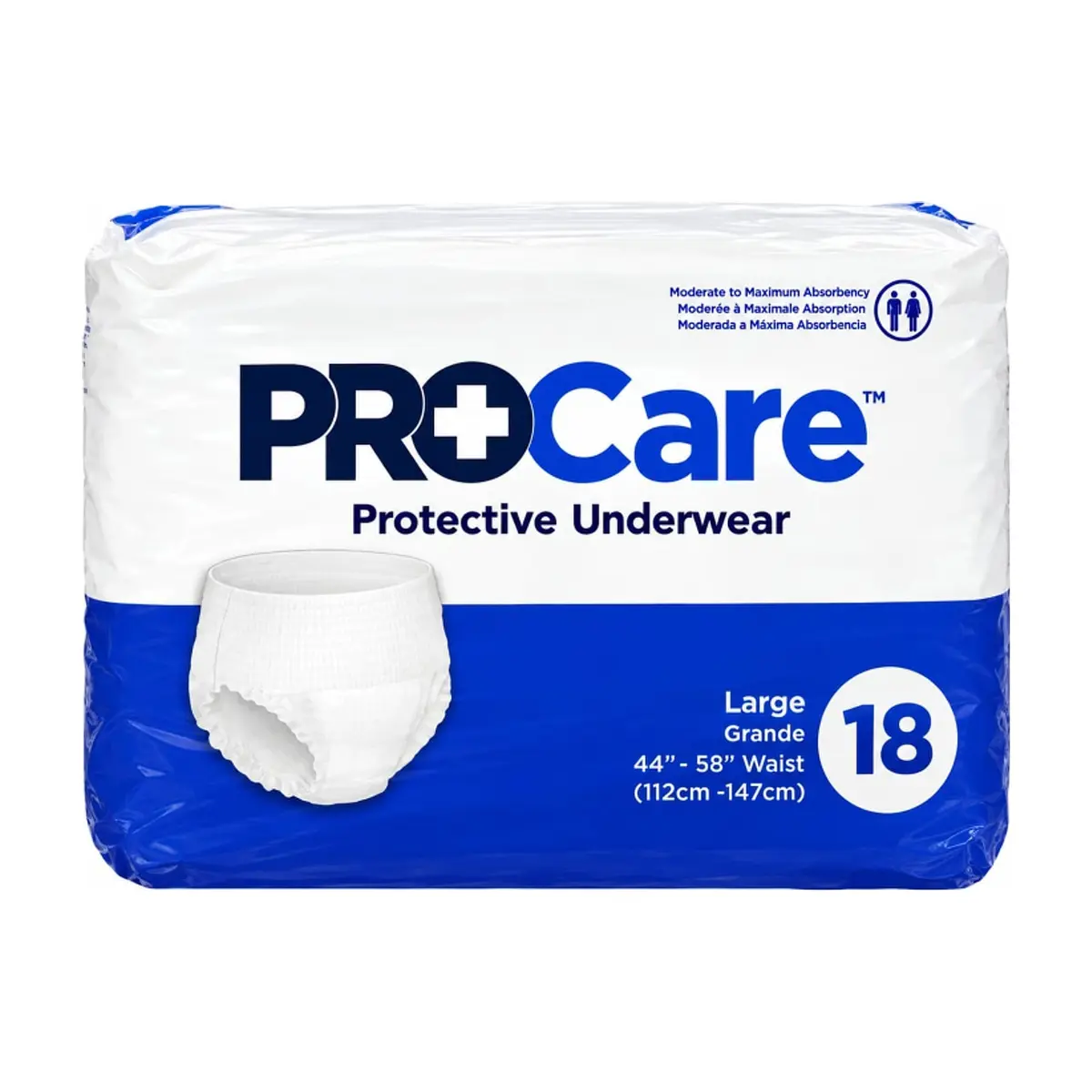 Pañales desechables para adultos talla L ProCare (18 U) - Miniatura 1