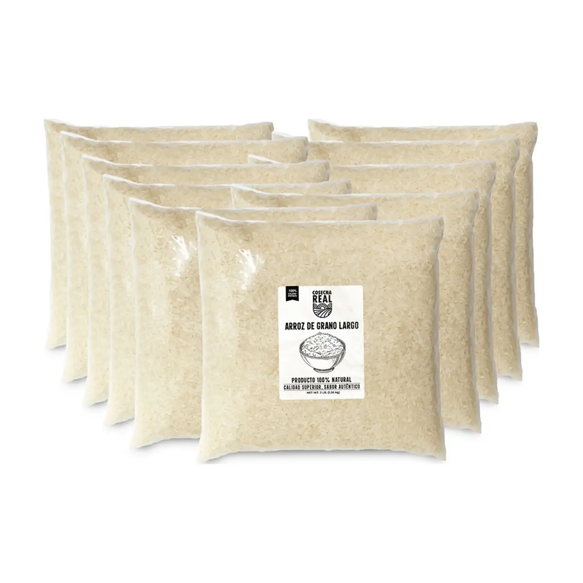Arroz de grano largo Cosecha Real (10 x 1.36 kg / 3 lb)