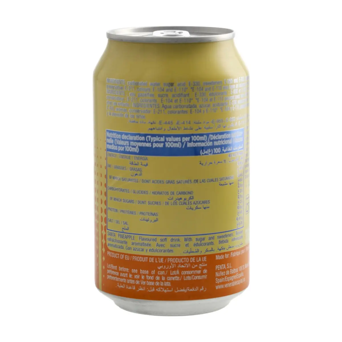 Refresco gaseado de piña Santa (24 x 330 ml) - Miniatura 2