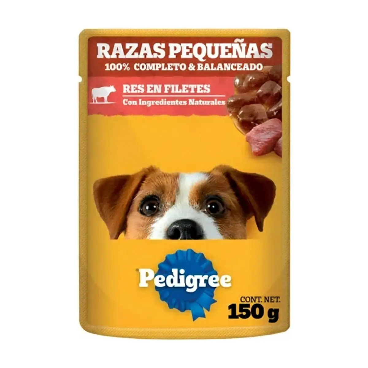 Alimento para perros adultos razas pequeñas res en filetes Pedigree (150 g / 5.29 oz)