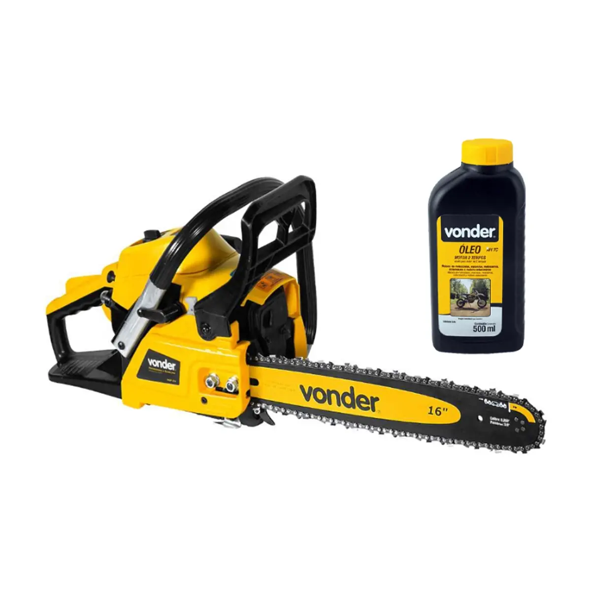Motosierra a gasolina 37.2CC Vonder MGP372 con aceite de motor de 2 tiempos VD-DT Vonder y el servicio de puesta en marcha