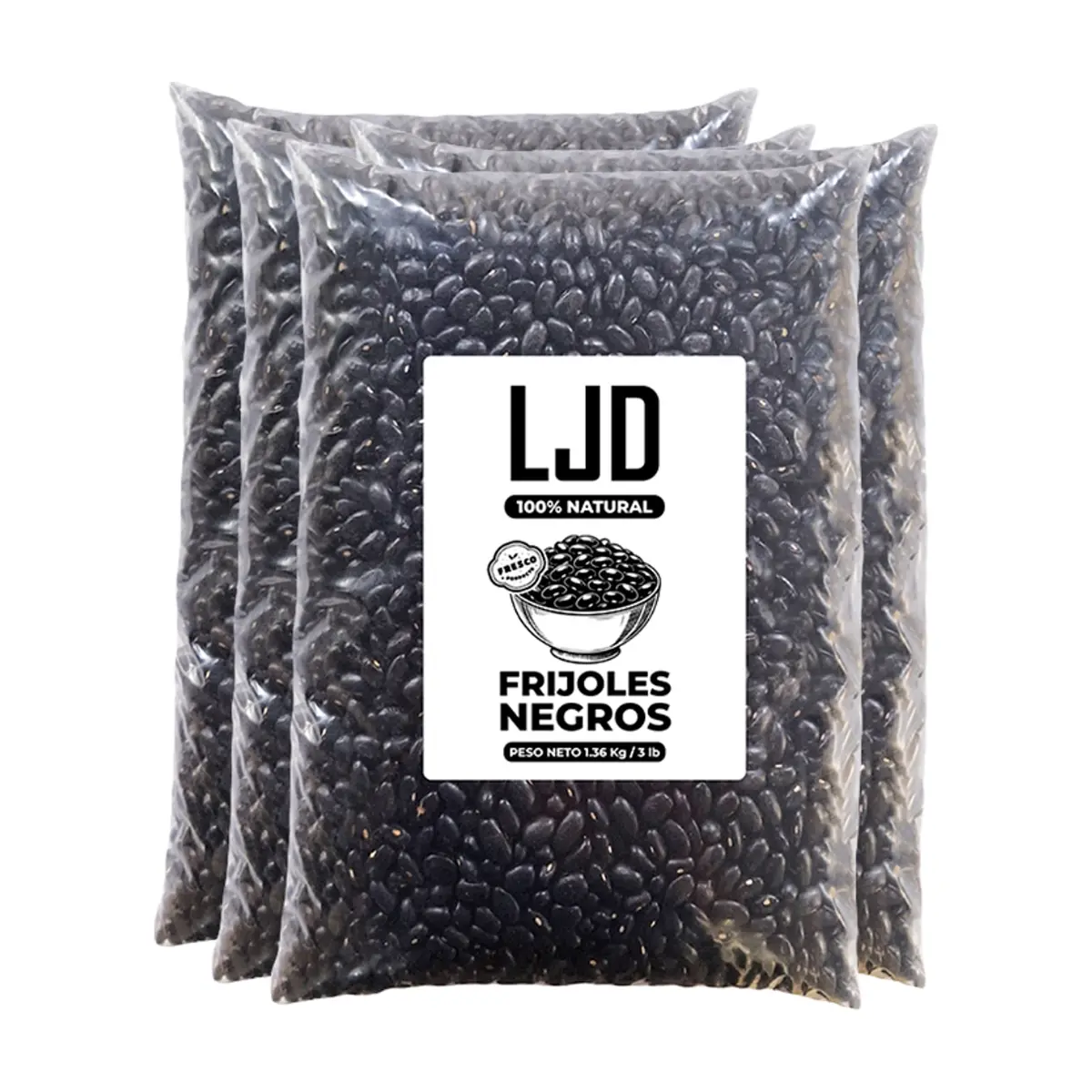 Frijoles negros LJD (4 x 1.36 kg / 3 lb)