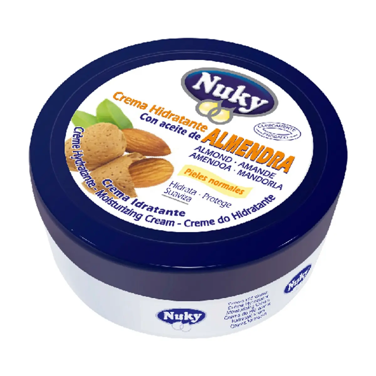 Crema hidratante con aceite de almendra Nuky (200 ml)
