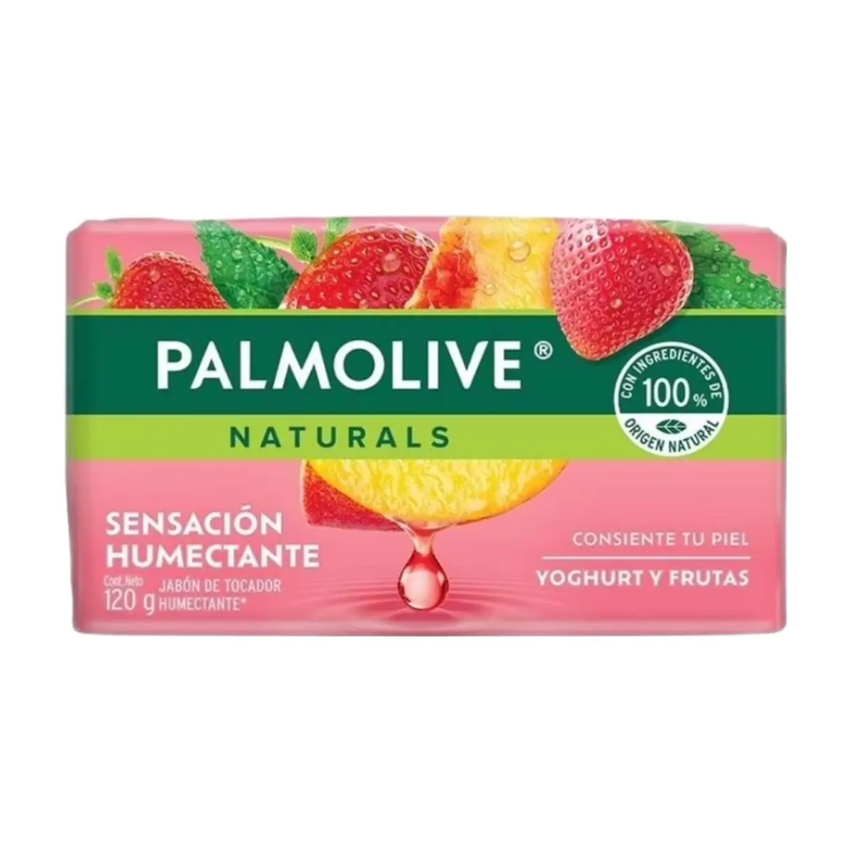 Jabón en barra naturals yogurt y frutas Palmolive (120 g)