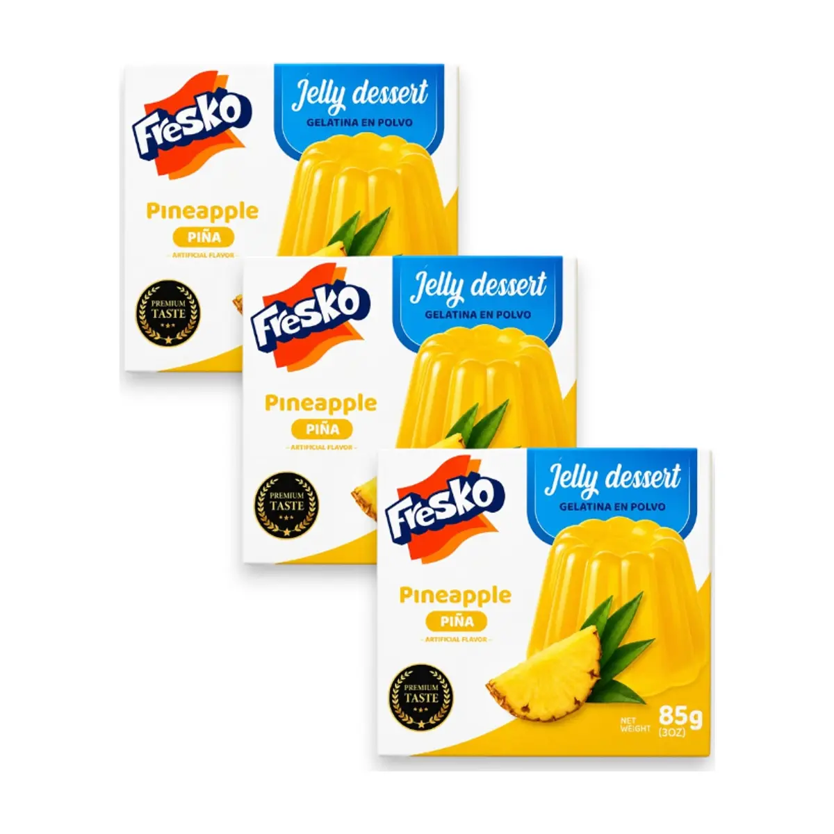 Gelatina de piña Fresko (3 x 85 g / 3 oz)