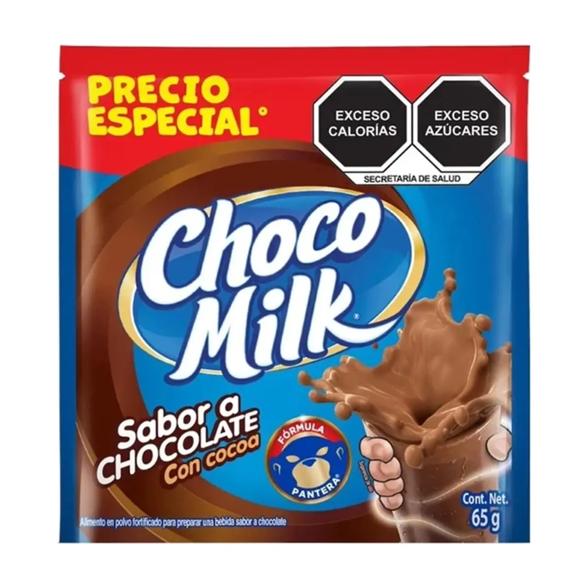 Alimento en polvo fortificado para preparar una bebida sabor a chocolate Choco Milk (65 g / 2.29 oz)