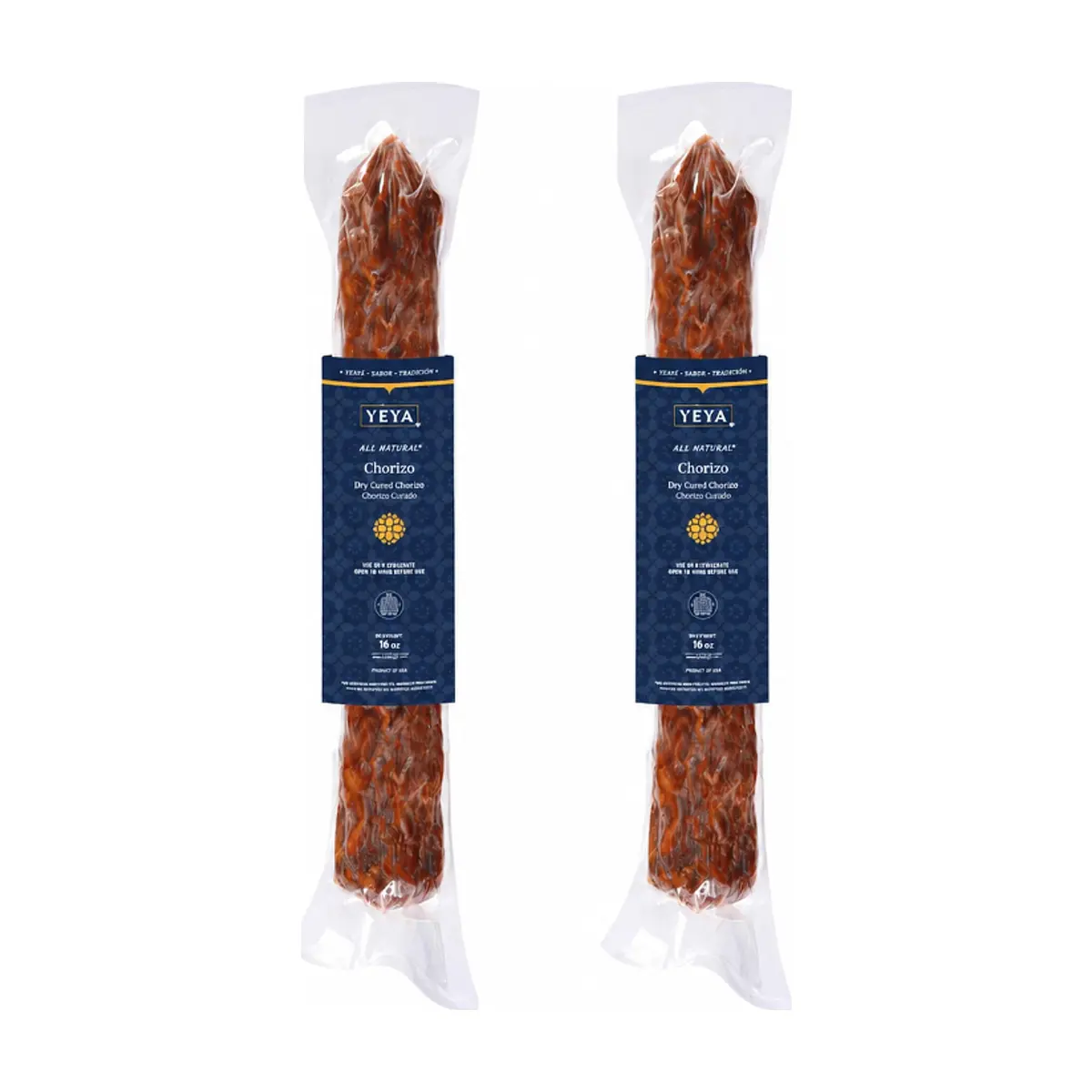 Chorizo curado tipo vela YEYA (2 x 454 g / 16 oz)