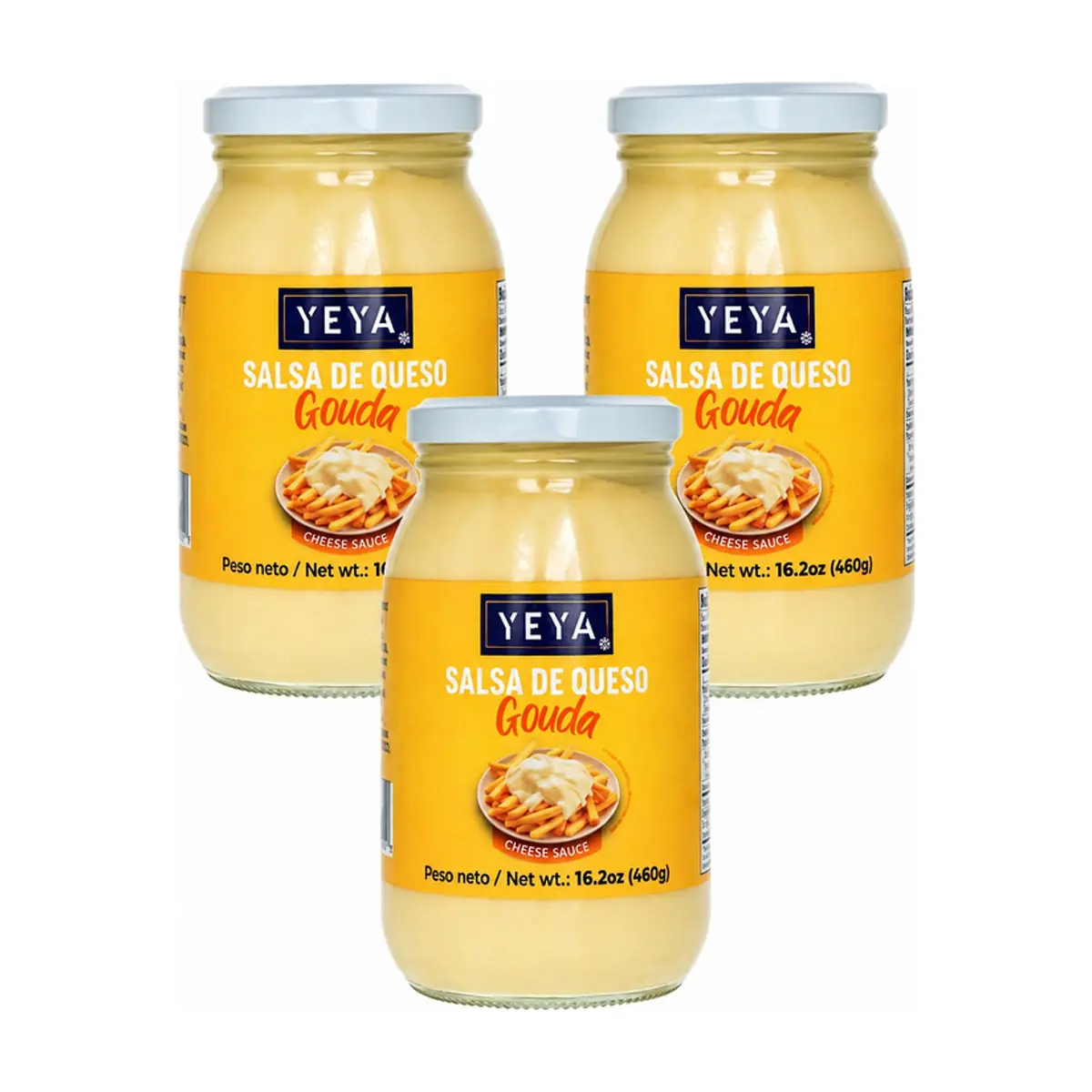 Salsa de queso Gouda YEYA (3 x 460 g / 16.2 oz) - Image 1