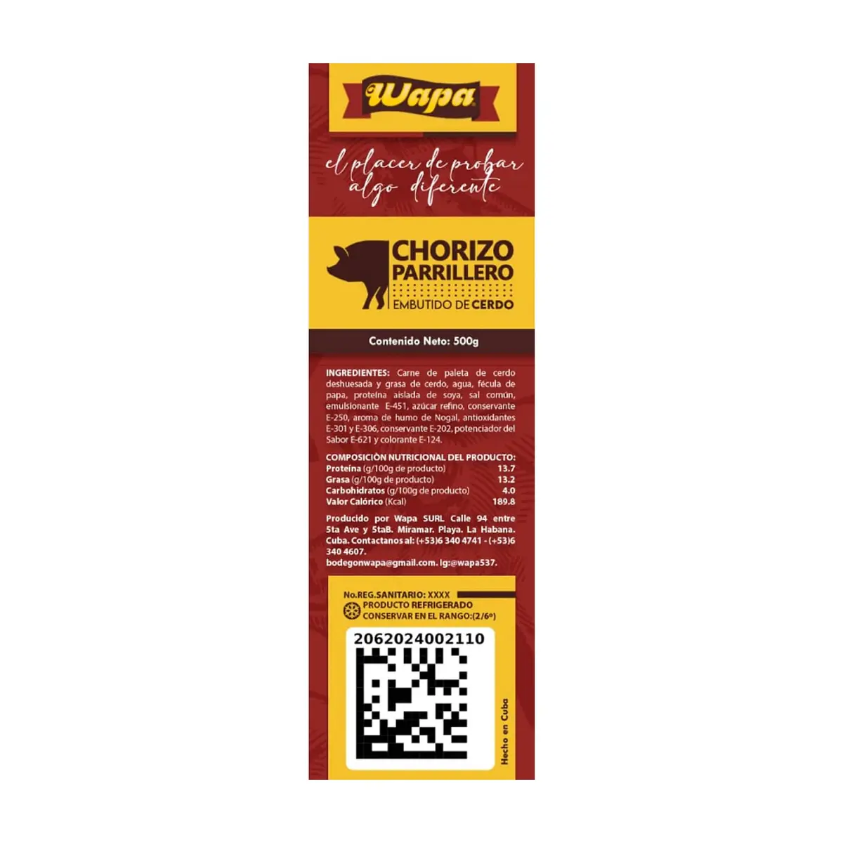 Chorizo parrillero Wapa (500 g / 1.1 lb) - Thumbnail 5