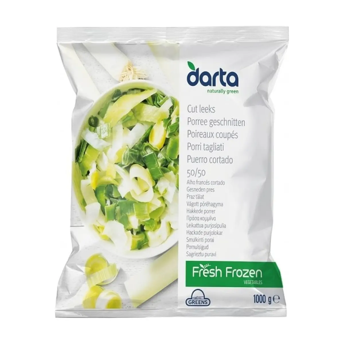 Puerro Cortado Blanco(50%) y Verde(50%) (1kg) D´ARTA