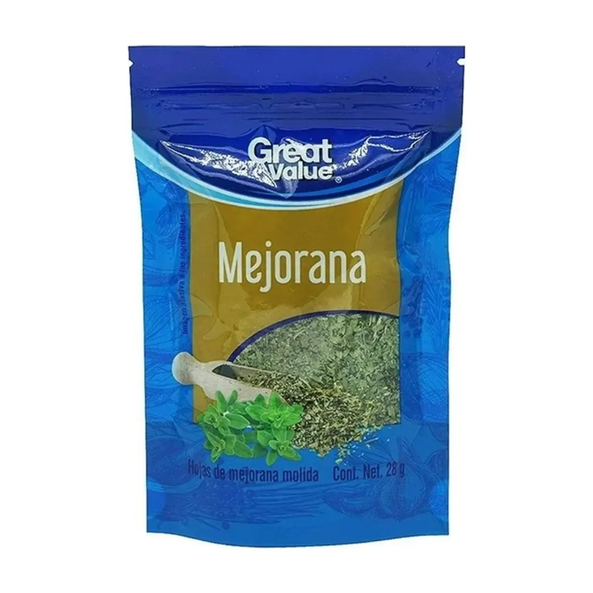 Hojas de mejorana molida Great Value (28 g)
