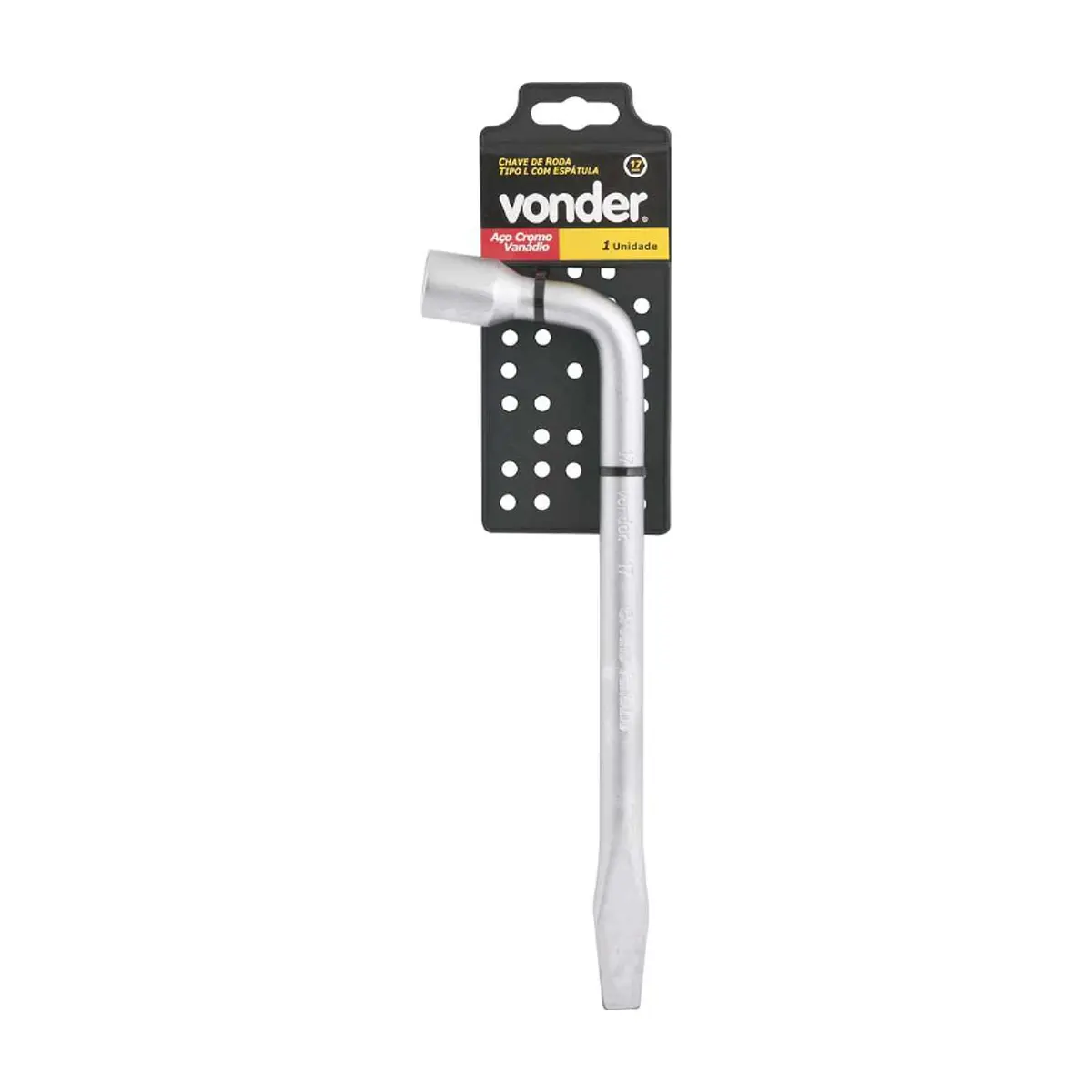 Llave de ruedas tipo L con espátula 17 mm Vonder - Thumbnail 4