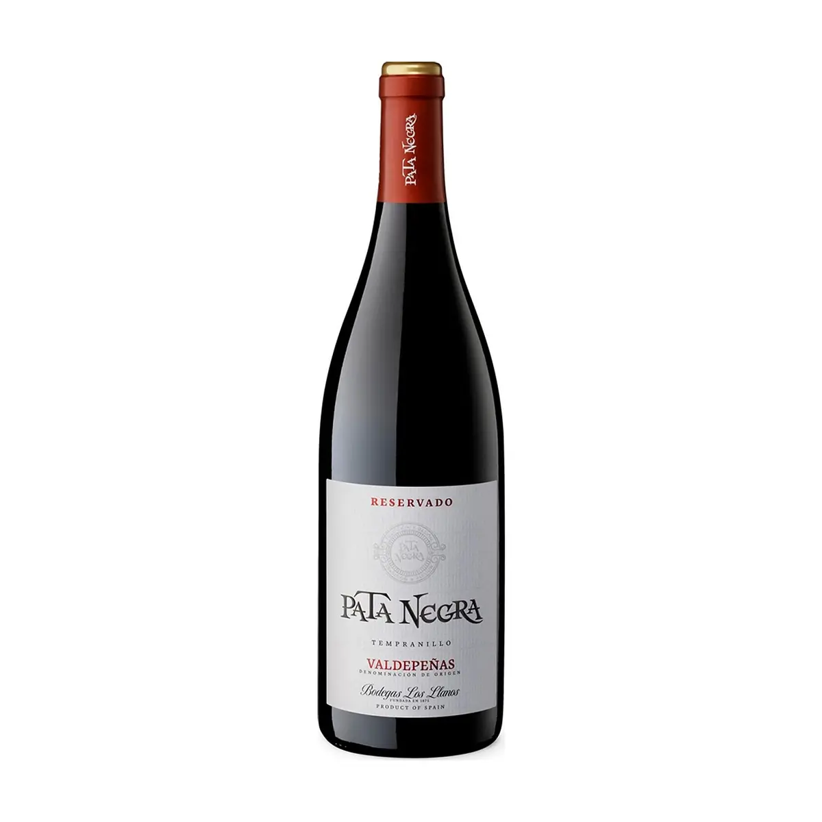 Vino tinto Valdepeñas Tempranillo Reservado Pata Negra (750 ml)